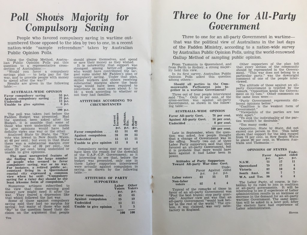 Analytical text looking at various public opinion polls in Australia.