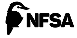 NFSA logo with an outline of a kookaburra