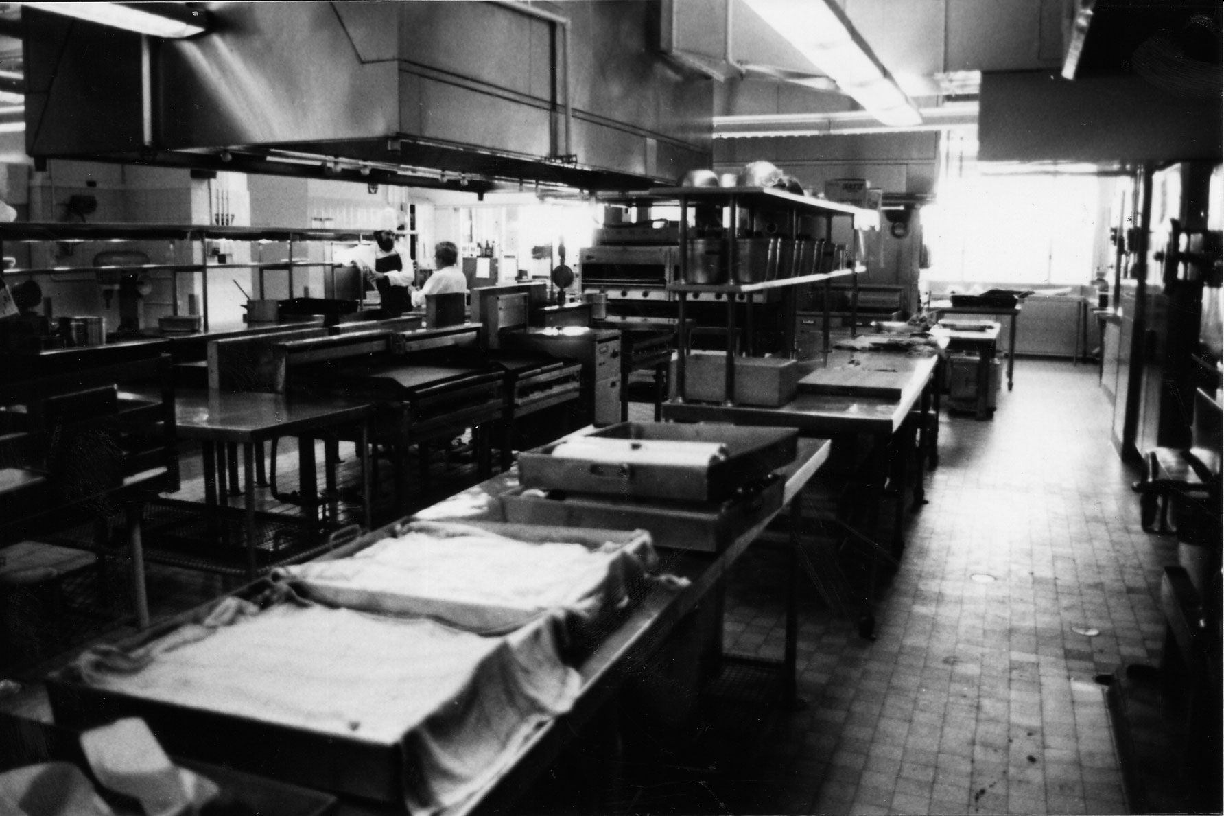 The kitchen of Old Parliament House in use before its closure