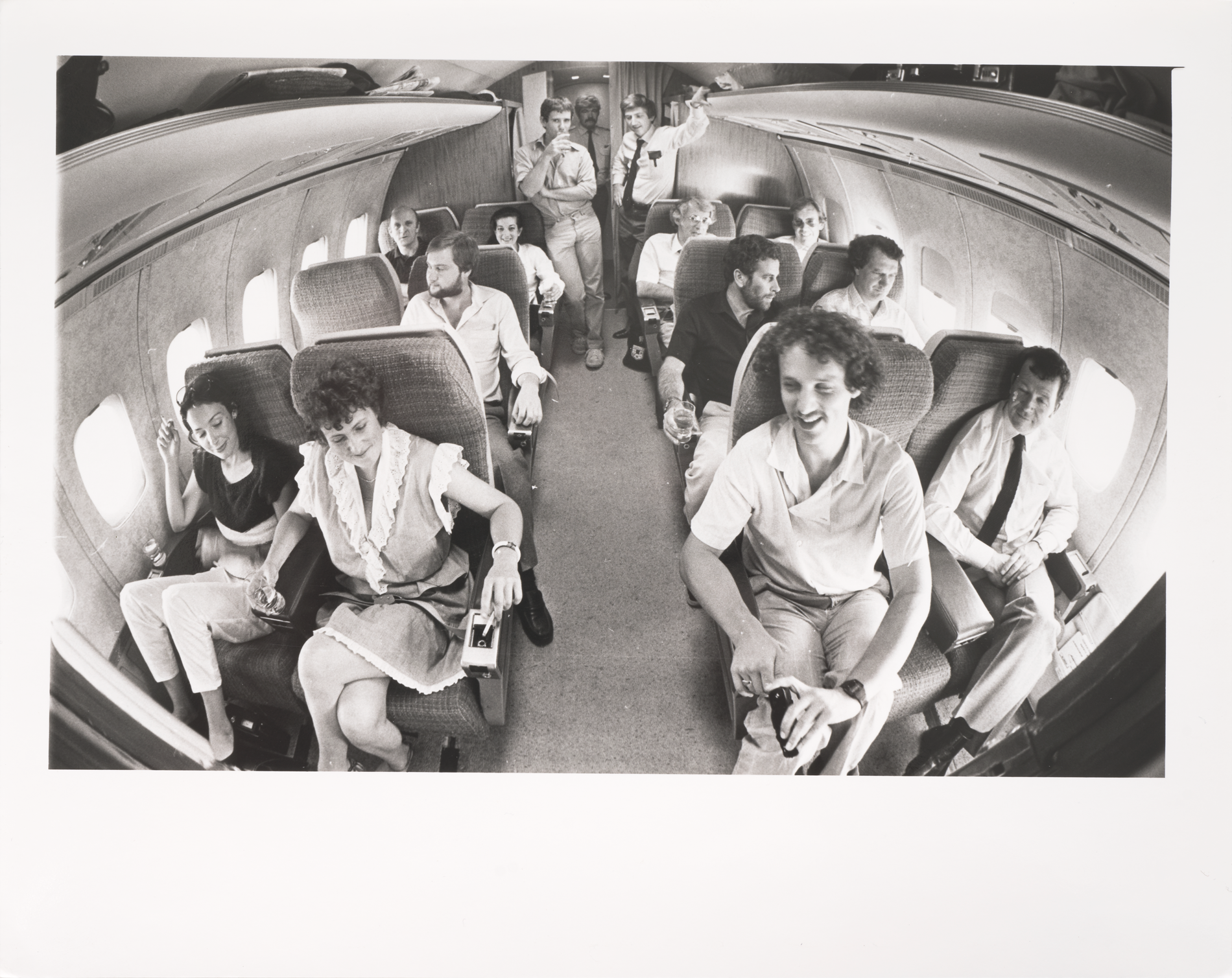 Press Gallery journalists on the prime ministers plane.