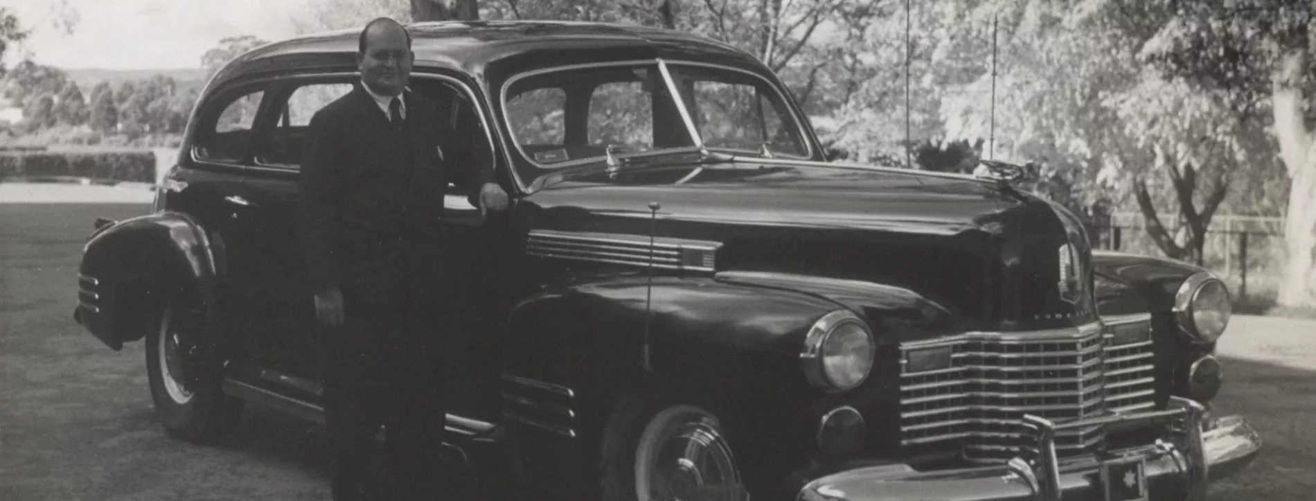 Alf Stafford with the prime minister’s car