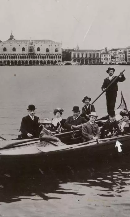 Edmund Barton in Venice with Jane Barton and others