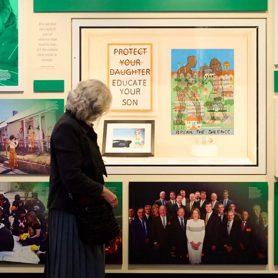 A view of another wall in the exhibition