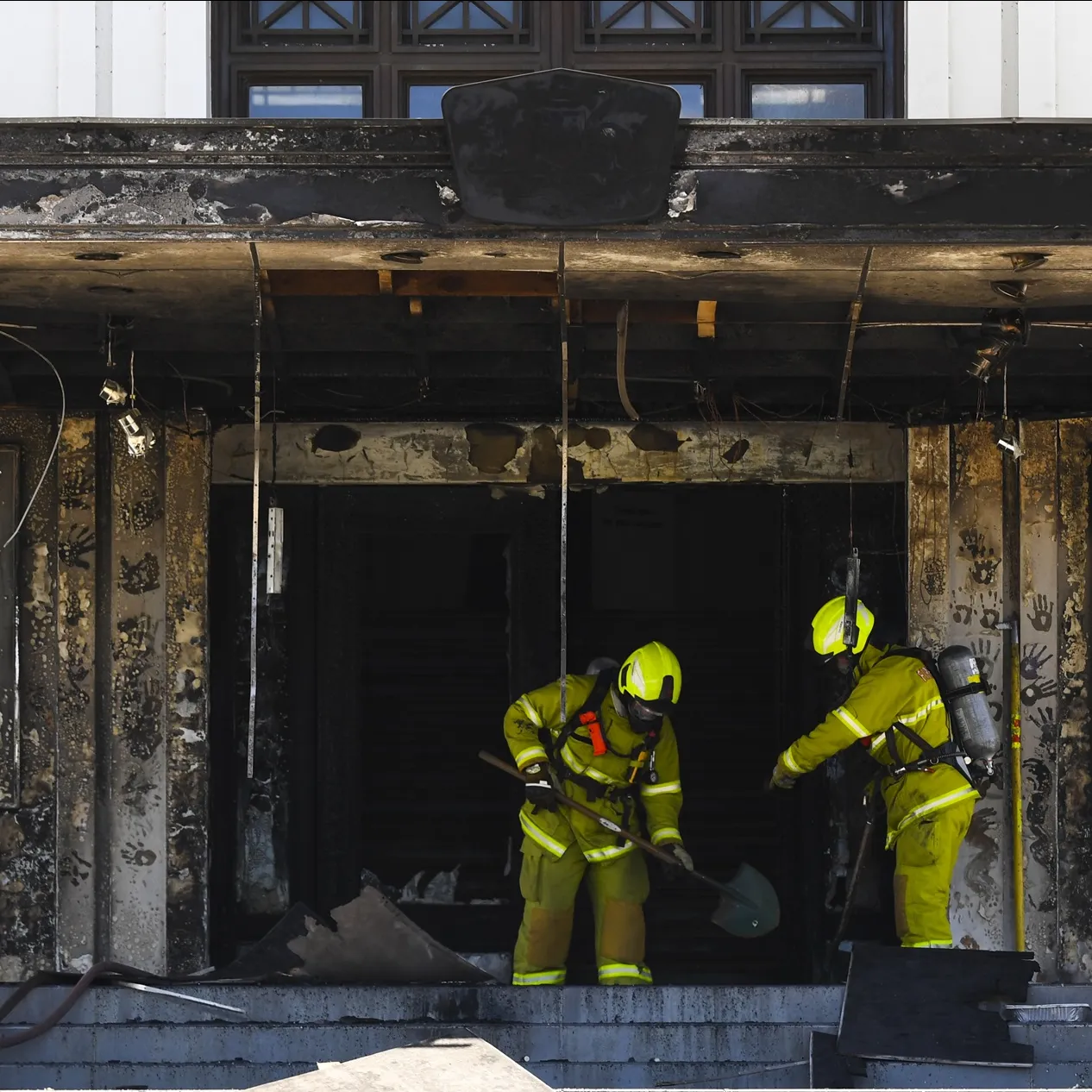 Through the ashes: The doors of Old Parliament House
