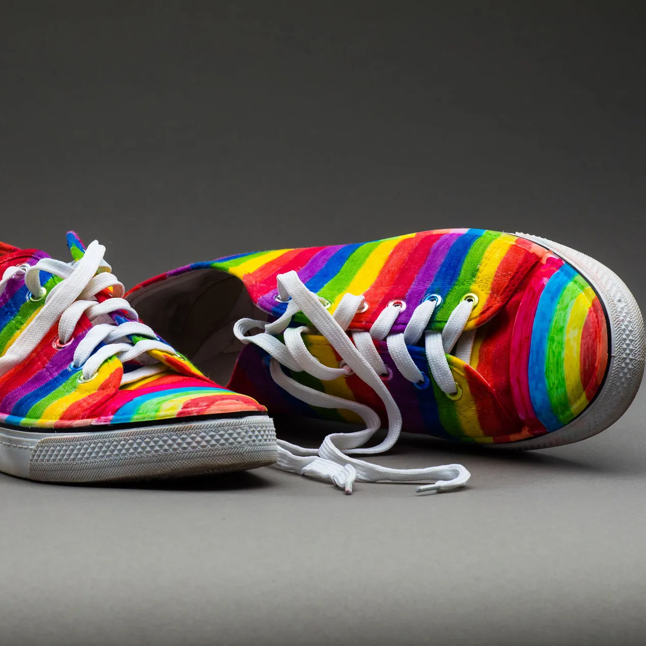 Richard Di Natale&#039;s rainbow-painted shoes
