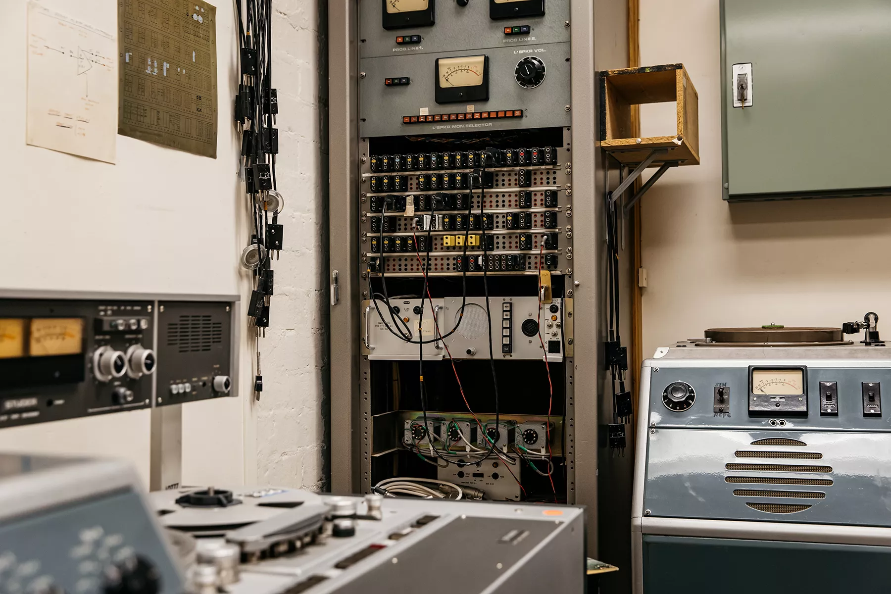 A corner of one room of the studio showing some of the equipment needed